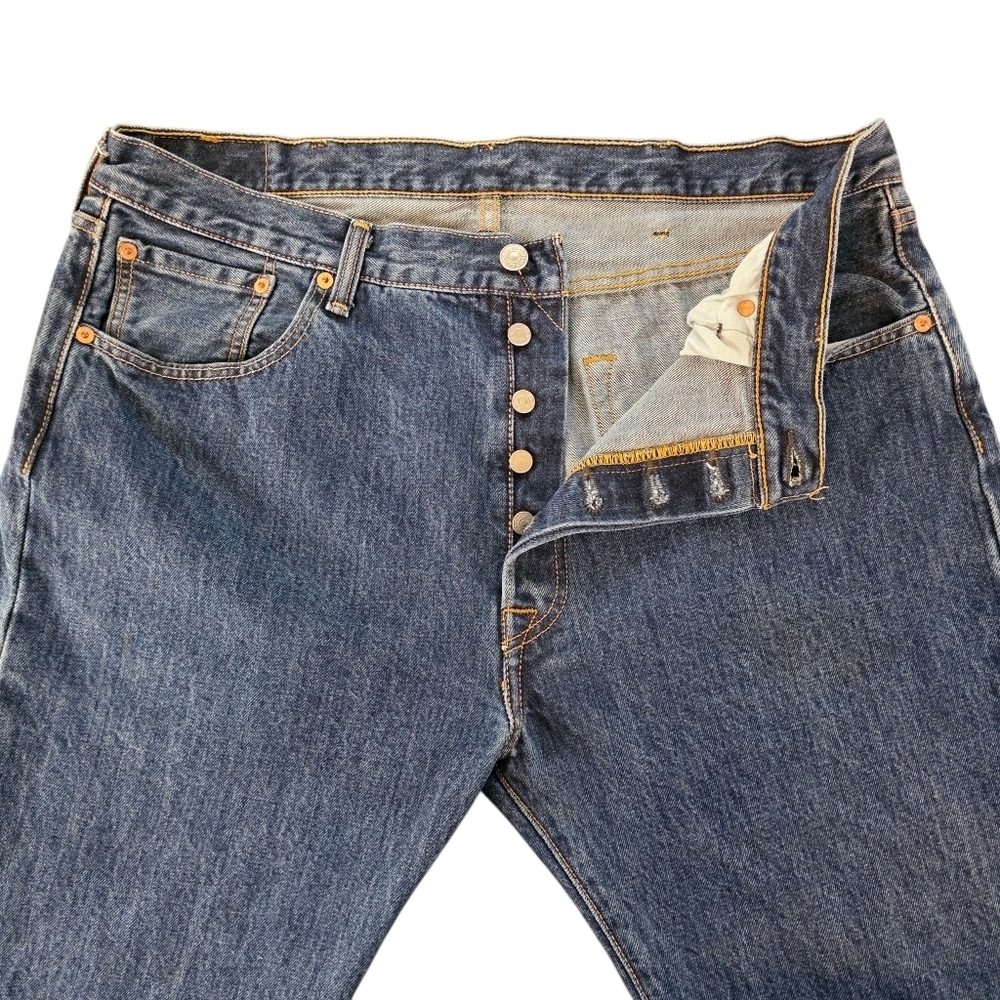 Levi’s 501 Original Fit Jeans Men’s W38 L34 Button Fly Straight Leg Dark Wash